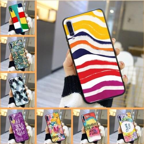 For Samsung Galaxy A10 A20 A30 A40 Case Silicone Art Quotes Pattern Back Cover For Samsung Galaxy A50 A60 A70 A80 Phone Case