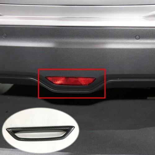 For Toyota C-HR CHR 2017 2018 ABS Carbon fibre Car rear fog lampshade frame Cover Kit Trim car styling Accessories 1Pcs