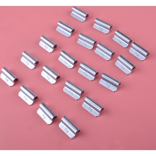 DWCX 20PCS 5g Metal Clip Tyre Tire Wheel Rim Adhesive Balance Weights Block Diagnostic-Tool for Car Motorbike Truck Van Boat