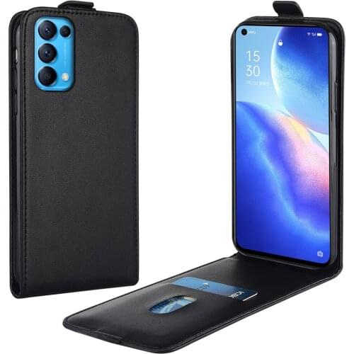 Flip Up and Down Leather Case for OPPO Find X3 Lite CPH2145 CPH2025 PDEM30 Vertical Cover for Find X 3Lite Case Phone Bag