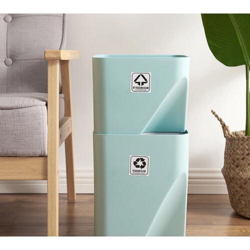 Kitchen Trash Can Recycle Bin Stacked Sorting Trash Bin Household Dry And Wet Separation Waste Bin Rubbish Bin for Bathroom 1pc