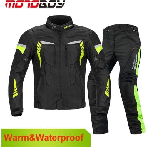 Professional MOTOBOY Motorcycle Waterproof Jackets moto Pants Winter Warm Windproof Clothing Motorbike Suits CE Protection