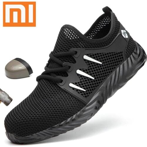 XIAOMI Mijia Men/ Women Steel Toe Air Safety Boots Indestructible Ryder Shoes Anti Puncture Breathable Work Shoes Sneakers