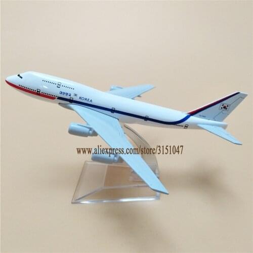 NEW 16cm Air Korean Boeing 747 B747-400 President Airlines Plane Model Metal Diecast Model Airplane Aircraft Airways Kids Gift