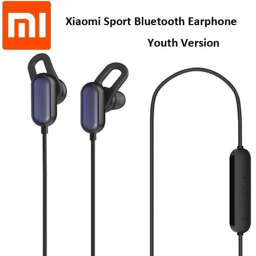 Original Xiaomi Mi Sports Bluetooth Earphones Youth Version Bluetooth 4.1 With Microphone IPX4 Waterproof Long Standby