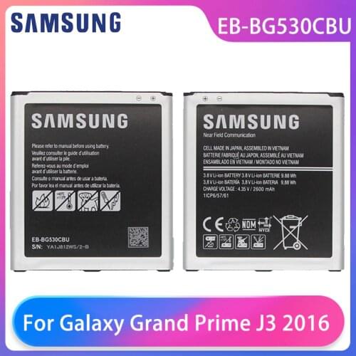 Original Samsung Galaxy Grand J3 2016 J320F G5308W G530 G531 J5 2015 J2 Prime G532 Phone Battery EB-BG530CBU EB-BG531BBE NFC