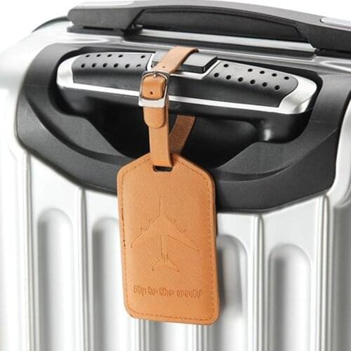 Personalized Aircraft Leather Suitcase Luggage Tag Label Bag Pendant Handbag Travel Accessories Name ID Address Tags LT13A