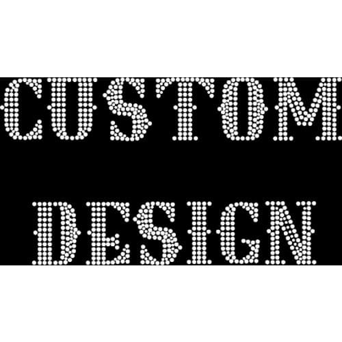 Free shipping professional hotfix rhinestones transfer iron on custom motif or customized design manufacturer for garments