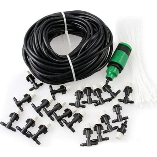 Misting Cooling System 66 Feet Leak Proof Misting System with 20 Pcs Mist Nozzle and Quick Coupling for Outdoor Patio Garden