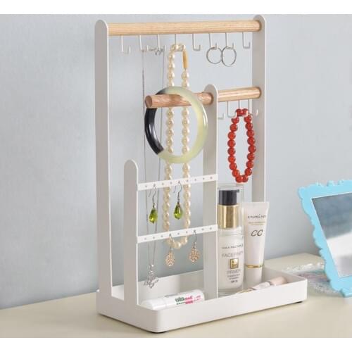 Nordic creative jewelry rack jewelry storage rack home princess wrought iron hanging earrings necklace studs display stand