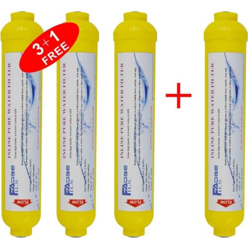 2" X 10" GAC/KDF-55 In-Line Replacement Filter Cartridge ,1/4" thread female ( PACK OF 4 )