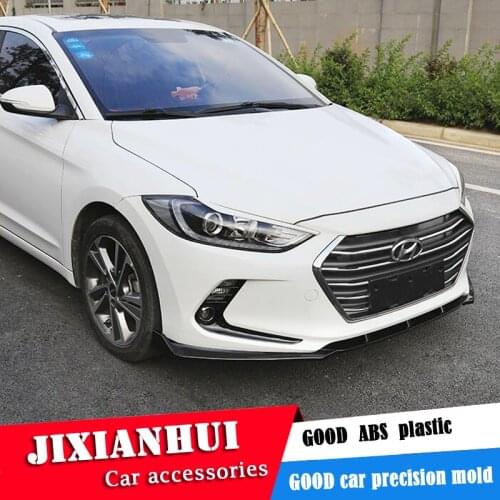 For Hyundai Elantra Body kit spoiler 2016-2018 For Elantra ABS Rear lip rear spoiler front Bumper Diffuser Bumpers Protector