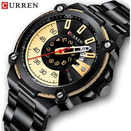 Top Brand CURREN Luxury Business Quartz Men Watches Stainless Steel Band Fashion Watch Men Designer Wristwatch Relogio Masculino