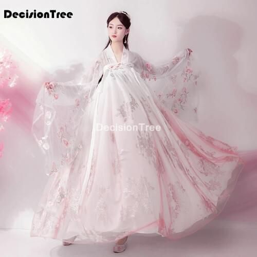 2021 traditional chinese dress for women phoenix party embroidery hanfu cheongsam dance year costumes for girl