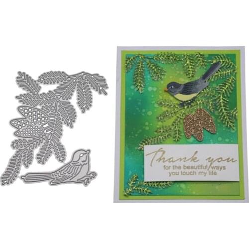 Bird Leaf Metal Cutting Dies Stencil Scrapbooking DIY Album Stamp Paper Card Embossing Decor Craft