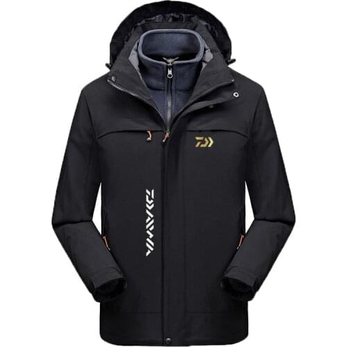 2020 Daiwa Full Zip Windproof Fishing Jacket For Men Lightweight Windbreaker Softshell Outdoor Jacket With Hoodies Keep Warm