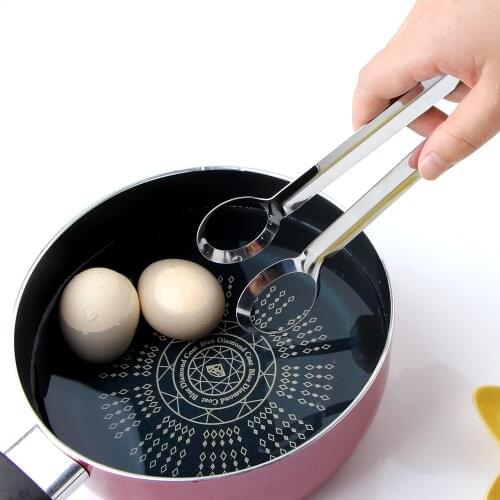 Food Dessert Pick Creative Egg Tong Egg Potato Clip Stainless Steel Clip Cake Salad Serving BBQ Tongs