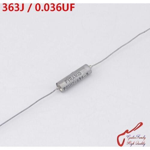 1 Piece USA Pyramid 363J 0.036UF 200V Tone Oil Capacitor ( paper in oil capacitor ) For Electric Guitar Bass MADE IN USA