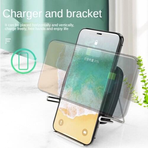 Wireless Charging Station, 2021 Upgraded Qi-Certified Fast Charging Dock Stand Compatible with iPhone11 Pro/XS/XR/8/12/Samsung