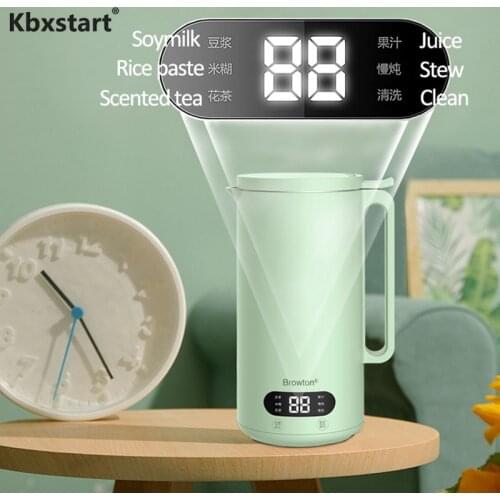 220V Electric Soymilk Maker Smart Heatable Soya-Bean Milk Juicer Blender Rice Paste Maker Filter-free Sojamilchhersteller 350ml