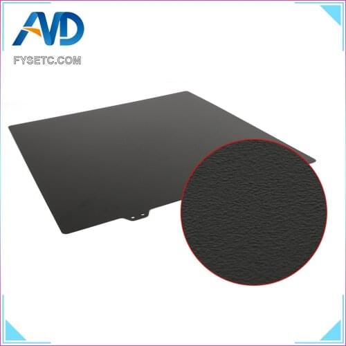 310x310mm Black Double Sided Textured PEI Spring Steel Sheet Powder Coated PEI Plate For CR10 CR-10S CR10S