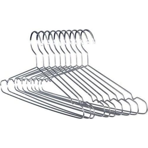 50pcs The new Extra Wide Strong Metal Clothes Hanger 50cm Stainless Steel Hanger for Big Coats Drying Clothes Organizer