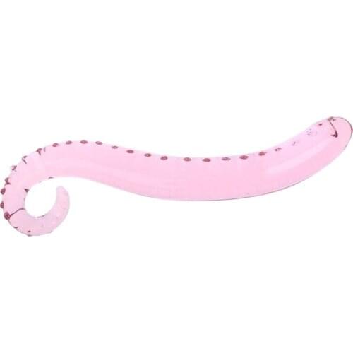 50LF Glass Dildo Crystal Masturbator Glass Pleasure Wand S-shaped G-spot Stimulation