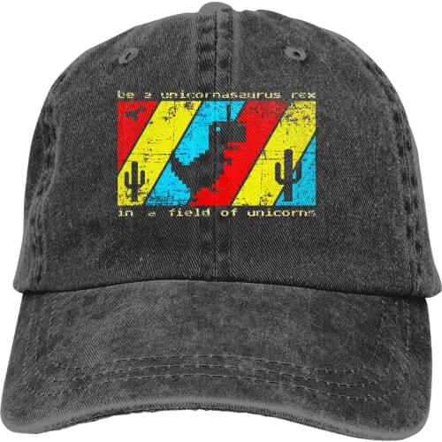 Be A Unicornasaurus Rex In A Field Of Unicorns Baseball Cap Men Trex Cactus Offline Funny Games Caps colors Summer Snapback Caps