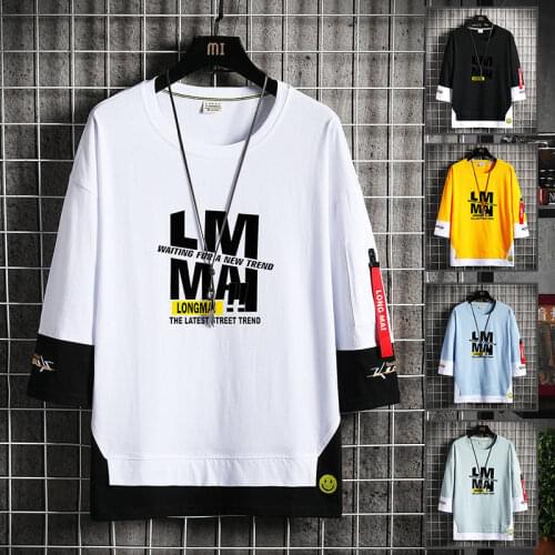 New Mens T Shirts Korean Fashion Streetwear Harajuku Short Sleeve Tops Tees Male Casual Men Clothing Print Graphic T Shirts Men