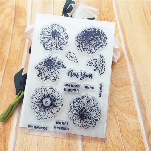11*16CM Hot selling flowers transparent seal clear stamp silicone seal roller stamp DIY scrapbook album / card production
