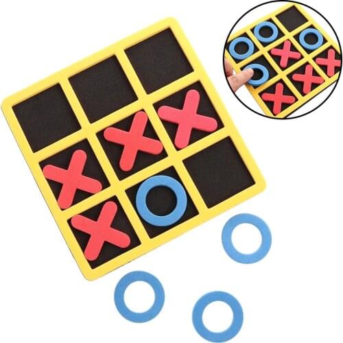 Parent-Child Interaction Leisure Board Game OX Chess Children Intellectual Educational Toy for Kids Gift Colorful 3D Puzzle