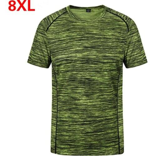Plus Size L~5XL 6XL 7XL 8XL T Shirt Mens Creative Simple Round Neck Quick-drying Breathable T Shirt Mens Summer T Shirt