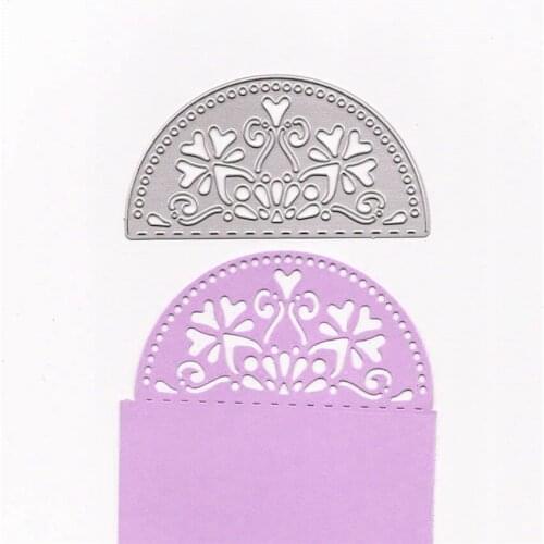 Metal Semicircular decorative flower paper die cutting dies for Scrapbooking/DIY Easter wedding Halloween Easter card