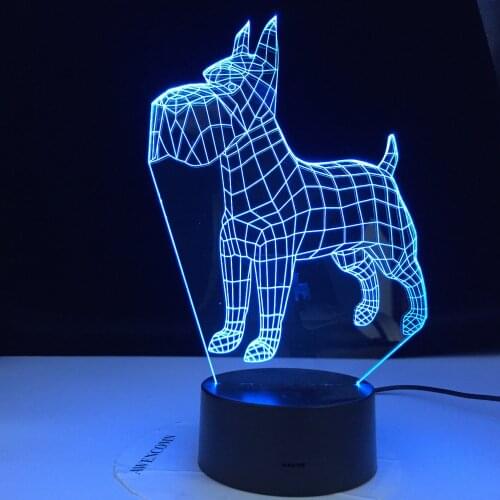 Basset Hound Dog Desk Lamp Bedside 3D Illusion 7 Color Changing Room Decorative Lamp Child Kid Baby Kit Night Light LED Dog Gift