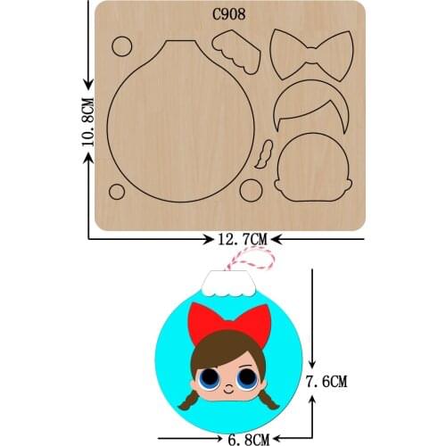 New Christmas ornaments Wooden die Scrapbooking C-908 Cutting Dies Multiple sizes