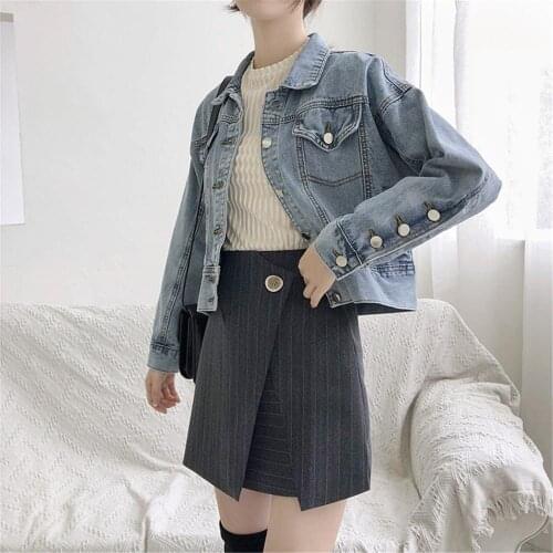 Женские синие куртки OLGITUM China At AliExpress