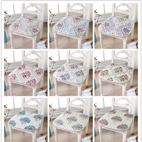 Chair Cushion Non-Slip Super Soft Chair Cushion Decoratif Pastoral For All Seasons Seat Cushion Can Be Fixed On Chair Coussins