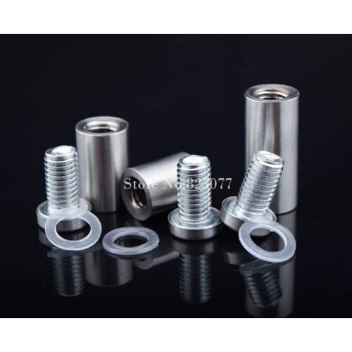 Stainless Steel Hollow Advertisement Fixing Screws Size:19*200mm Glass Standoff Pin Fastener 200pcs KF751