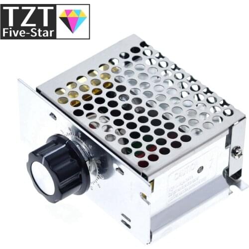 Professional Voltage Regulators 4000W 220V High Power SCR Speed Controller Electronic Voltage Regulator Governor Thermostat BS