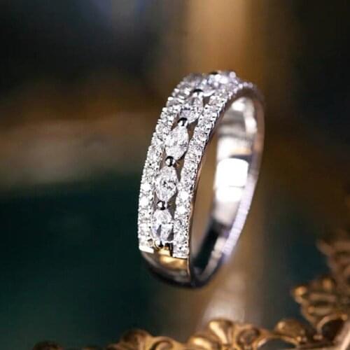 QTT Classic 925 Sterling Silver Rings For Woman Charms Dazzling AAA Crystal Finger Ring Wedding Jewelry Accessories 2021 Trend
