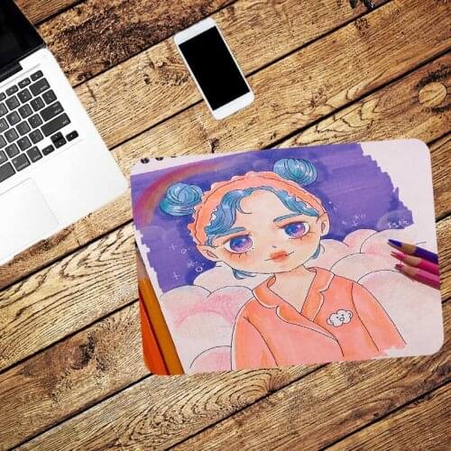 Mairuige Promotional girl drawing mouse pad, small home game desk pad non-slip and durable