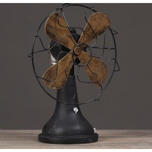 Retro Nostalgic Fan Ornaments Home Decoration Accessories Vintage Fan Miniature Europe Style Figurines Home Decor Gifts Ornament