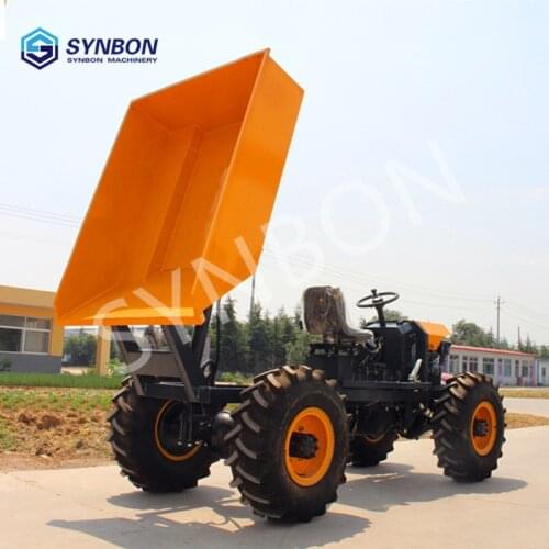 SYNBON New 1 ton 4WD mini dumper truck hydrauic multifunction dumper truck construction vehicles construction machinery SYD10