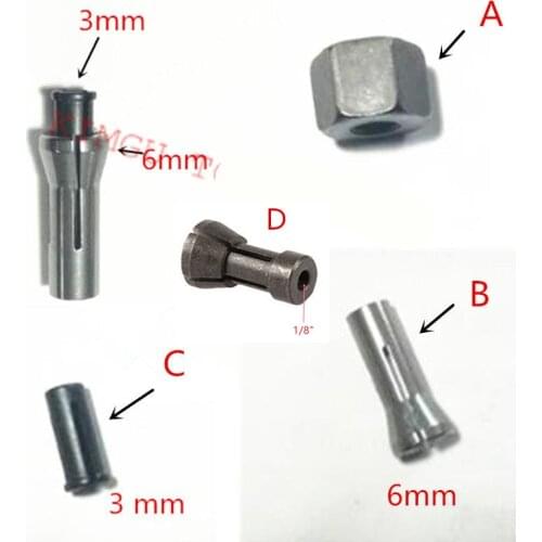 Iron Chuck Cap Replace for Makita GD0600 906 3mm 6mm 763627-4 GD0603 GD0601 Collet cone