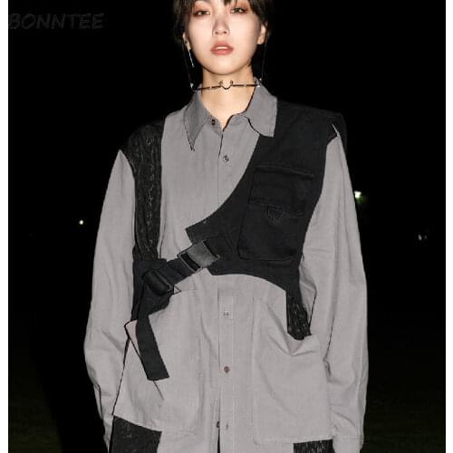 Vests Women Black Unisex Korean Style Fashion All-match Streetwear Casual Cool Summer Outwear Students Cargo Pockets Aesthetic