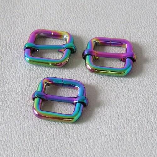 1pcs 15mm Webbing Metal Buckle Adjuster Slider For Bag Backpack Handbag Straps Belt Loop Hardware Pet Dog Collar Clasp Accessory