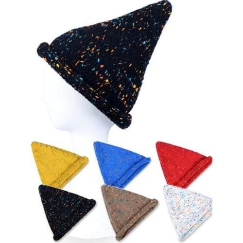 120pcs/lot Winter Cap Women Warm Triangle Knitted Hat/Witch beanie
