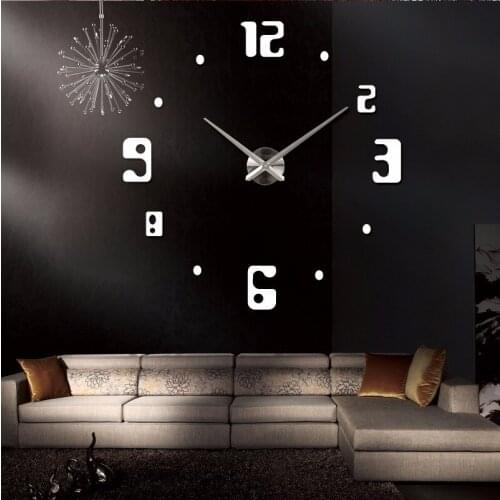 2020 wall clock quartz watch modern design large decorative clocks reloj de pared stickers kitchen decor
