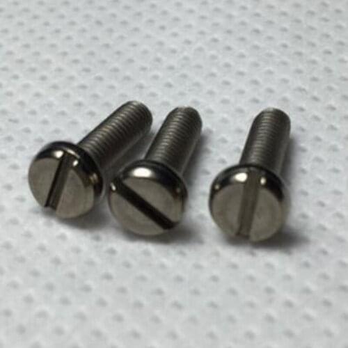 3pcs M2.5 thread diameter Slotted cylindrical head screws Smooth surface titanium GB845 bolts nail