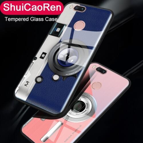 3D Funny Retro Camera Phone Cases For XiaoMi Mi 5 5S Plus 5X 6X A1 A2 Back coqeu Glass Case For Xiaomi Mi Note 3
